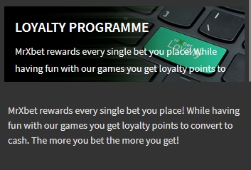 Loyalty programme